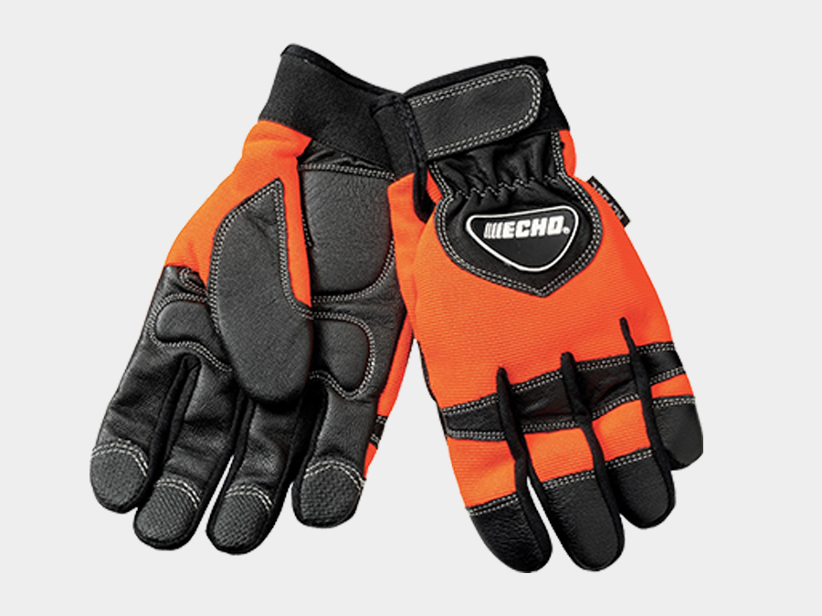 Guantes Anticorte P/ Motosierra Kevlar Cuero Resistente Echo