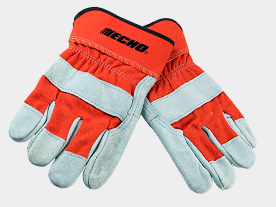 Rugged Blue Leather Palm General Purpose Work Gloves