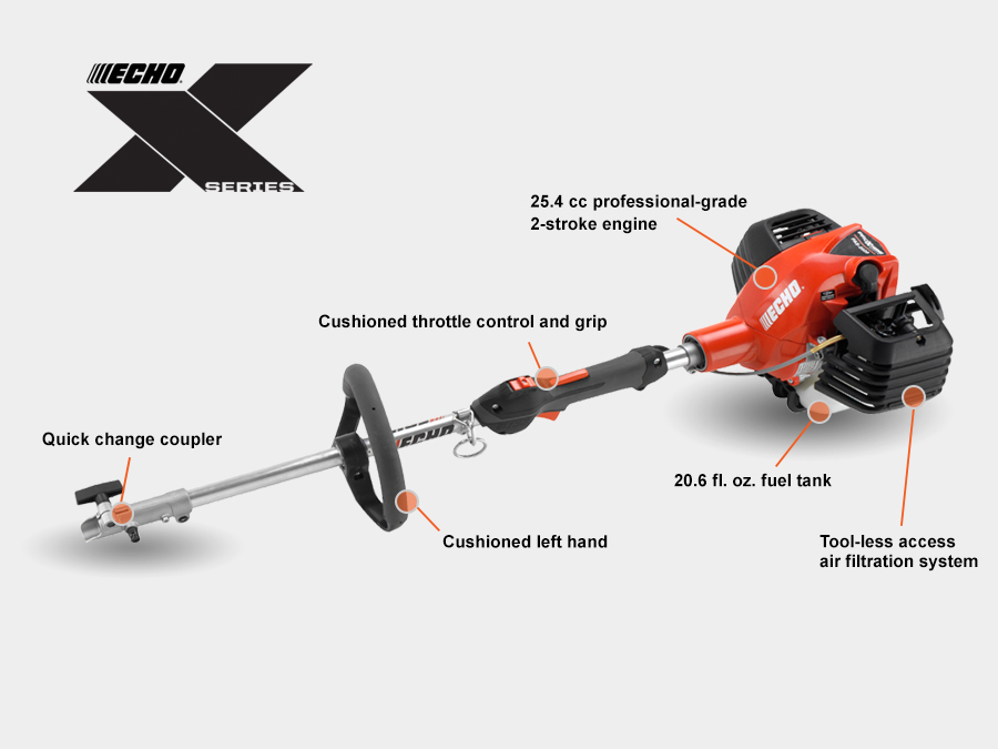 ECHO Gas String Trimmer Weed Eater With Edger Attachment Combo