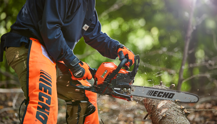 Chainsaw in action